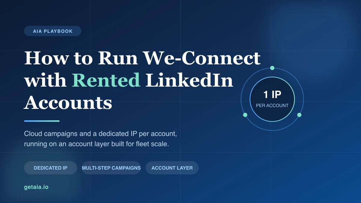 How to Run We-Connect With Rented and Avatar LinkedIn Accounts in 2026